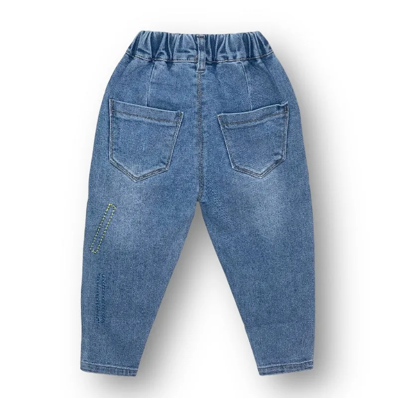 Boys Blue Rugged Jeans