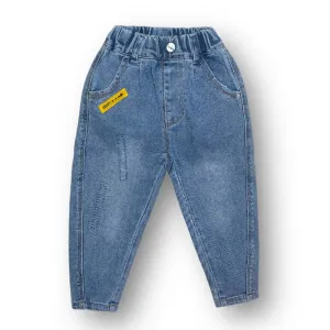 Boys Blue Rugged Jeans
