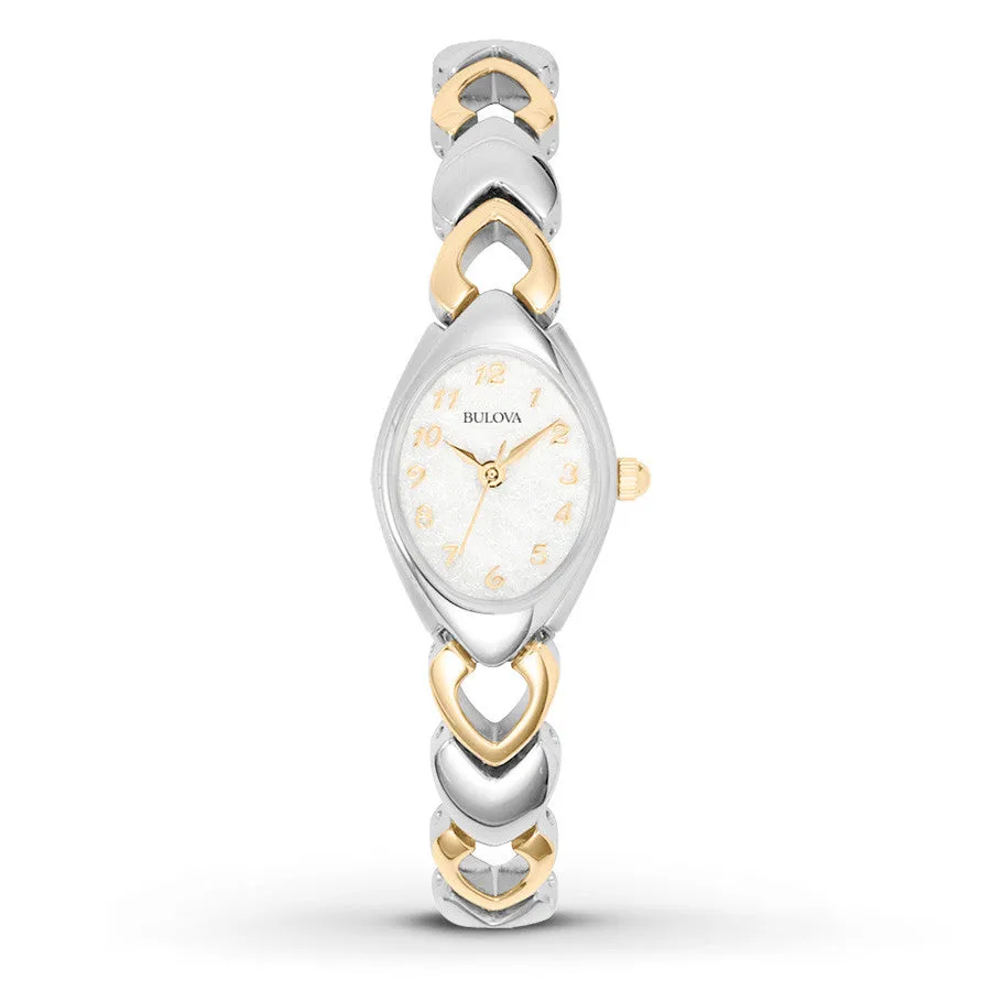 Bulova Women's 98V02 Dress Two Tone Stainless Steel Watch