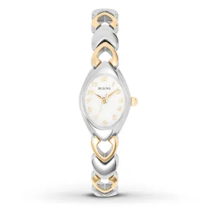 Bulova Women's 98V02 Dress Two Tone Stainless Steel Watch