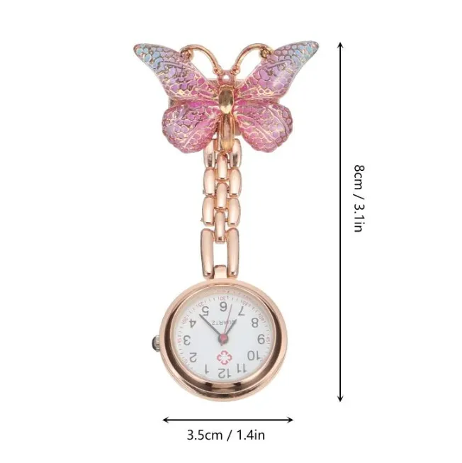 Butterfly-Shaped Watch Nursing Delicate Pocket Fob Watches Precise Travel Time