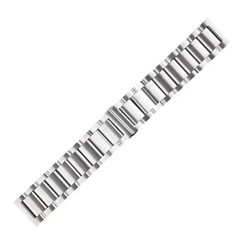 CakCity Quick Release Watch Band, Black Stainless Steel Watch Band Metal Heavy Watch Bracelets Polished Matte Brushed Finish Watch Strap Replacement 20mm with Removal Tool