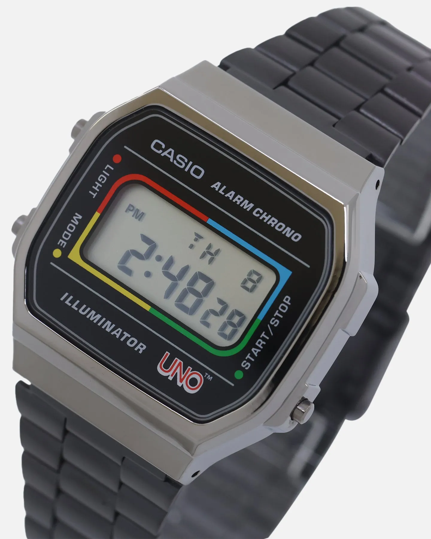 Casio X UNO A168WEUC-1A Watch Silver/Black