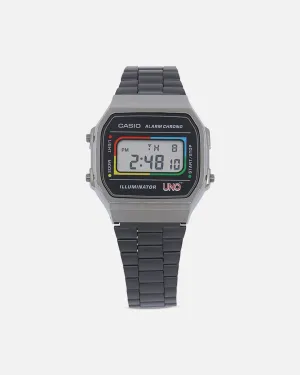 Casio X UNO A168WEUC-1A Watch Silver/Black