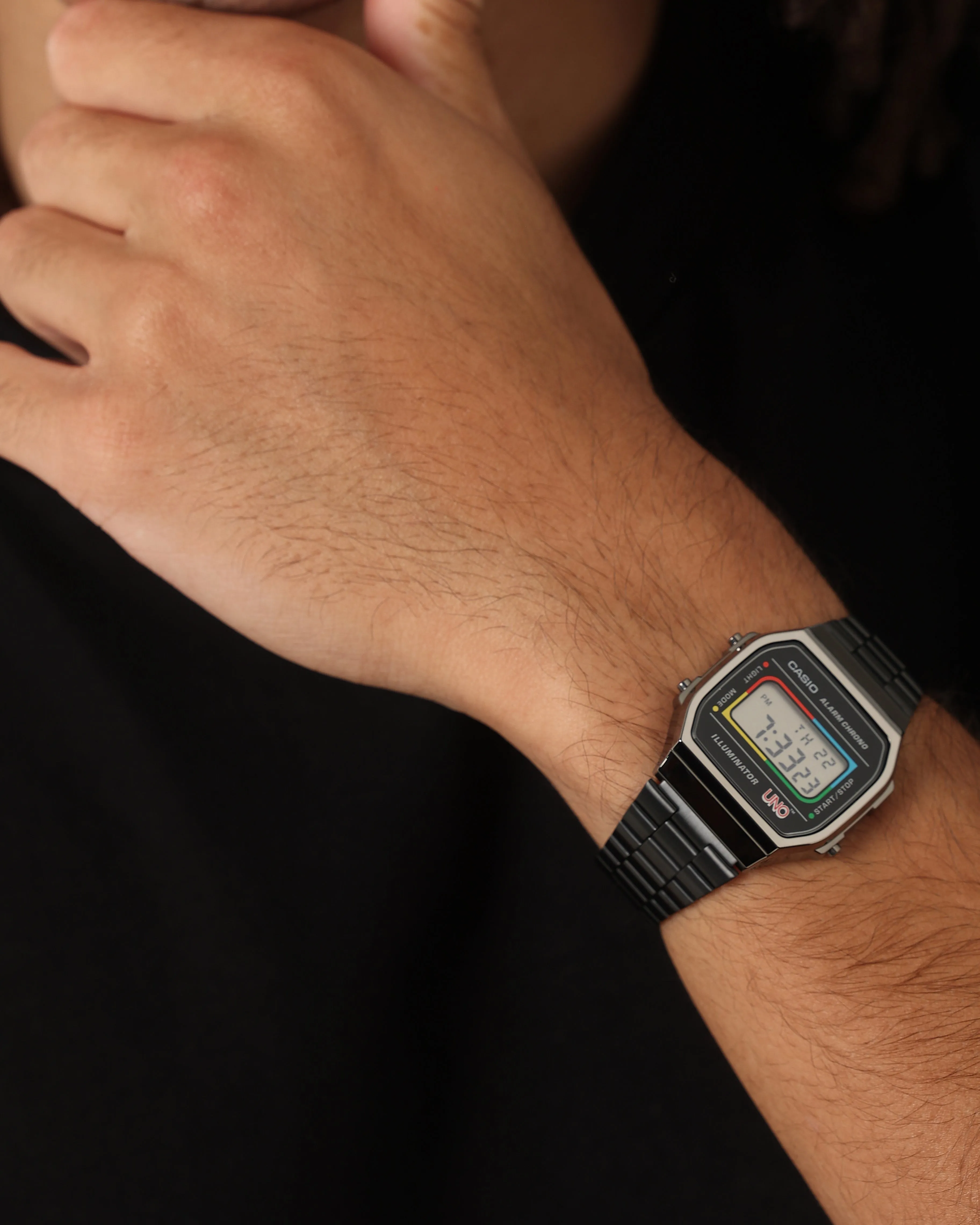 Casio X UNO A168WEUC-1A Watch Silver/Black