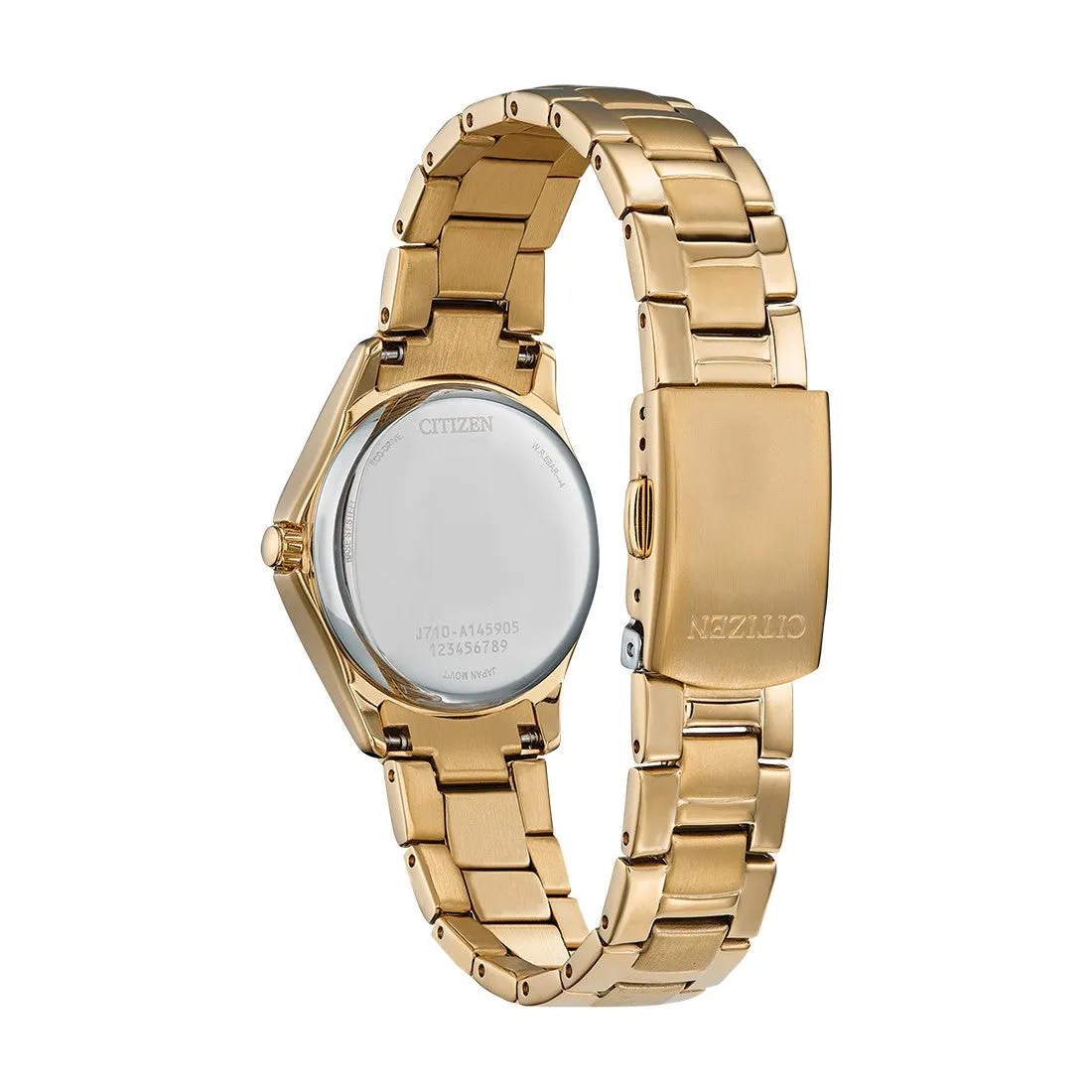 Citizen Crystal Accent 30MM Dial and Goldtone Stainless Steel Bracelet Watch. FE1147-79P