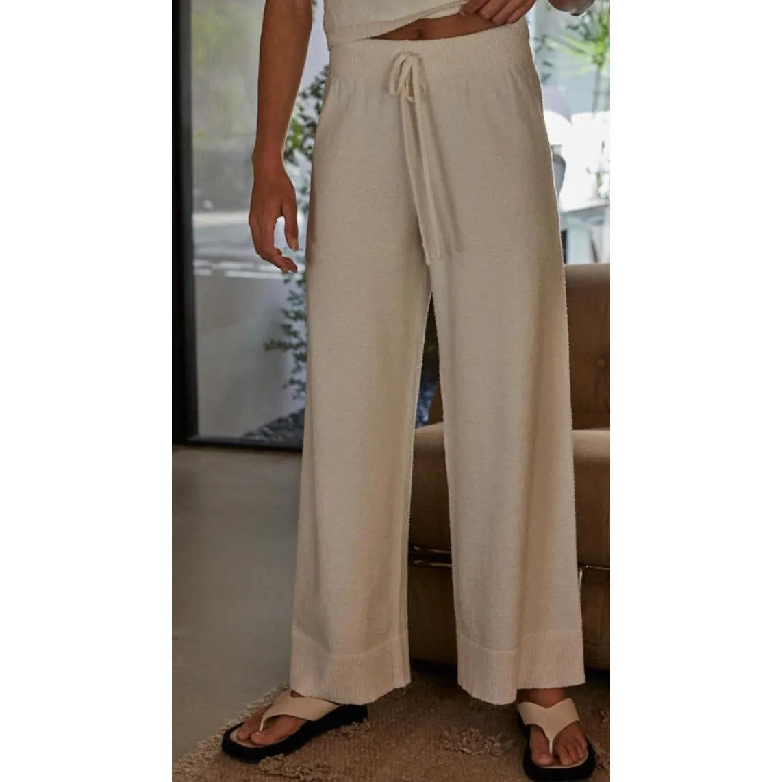 Cozy Travel Pant - Ivory (Part of a Matching Set)