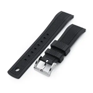 Crisscross Black FKM Quick Release Rubber Strap