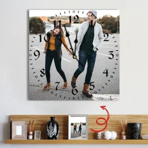 Custom Photo Square Concise Wall Clock