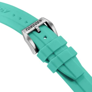 Cyan Silicone Strap | 24mm Silver Buckle