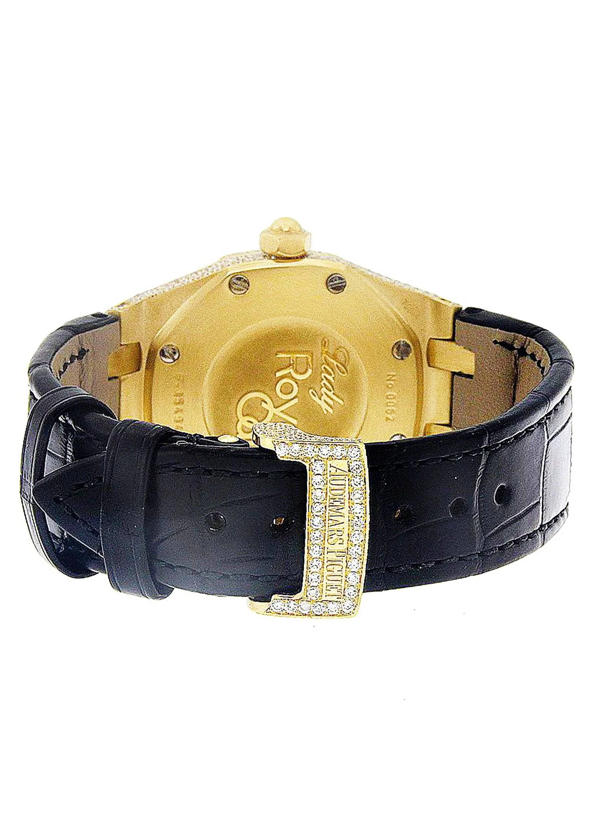 Diamond Audemars Piguet Royal Oak Watch For Women | 18K Yellow Gold | 33 Mm