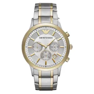 Emporio Armani Men’s Chronograph Quartz Stainless Steel Grey Dial 43mm Watch AR11076