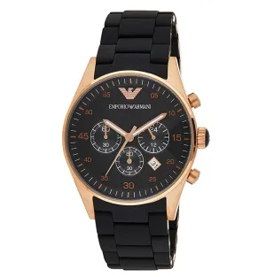 Emporio Armani Men’s Quartz Stainless Steel Black Dial 43mm Watch AR5905