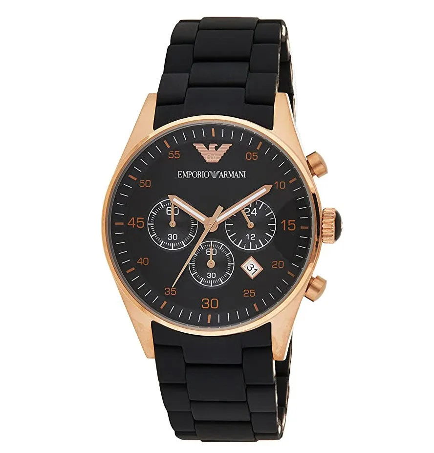 Emporio Armani Men’s Quartz Stainless Steel Black Dial 43mm Watch AR5905