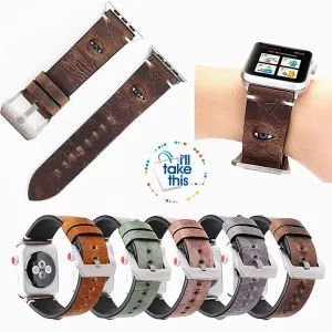 Evil Eye, 3D glass eye iWatch wrist band, Personalize your Apple watch with this crafted leather watchband with adjustable buckle