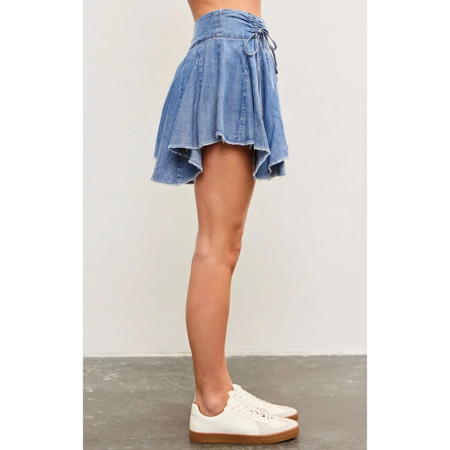 Frilly Denim Skirt