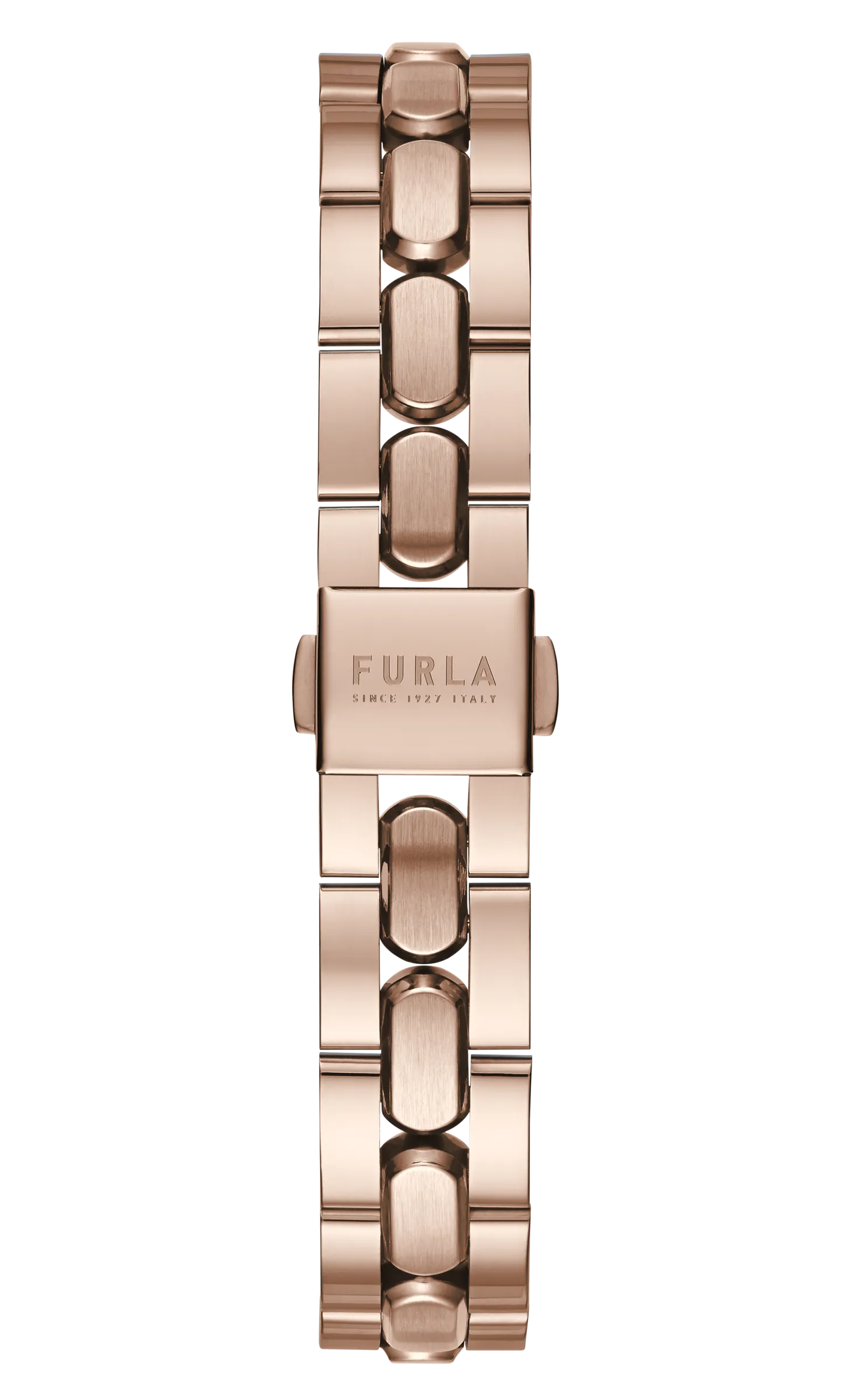 Furla - Logo Crystal Rose Gold Link Bracelet Watch