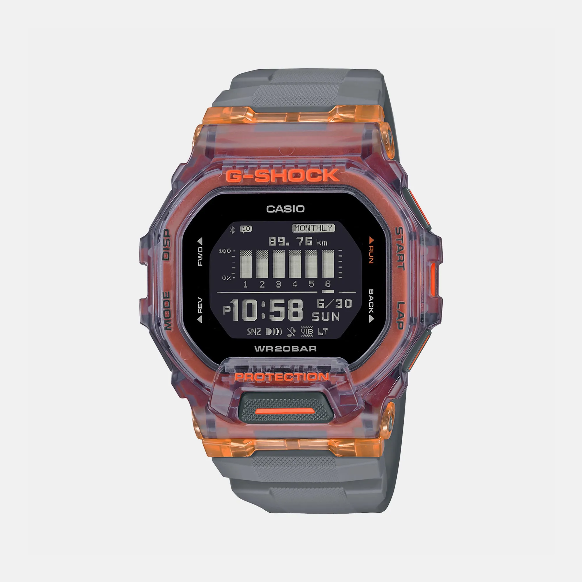 G-Shock Orange Men's Digital Resin Watch G1195 - GBD-200SM-1A5DR