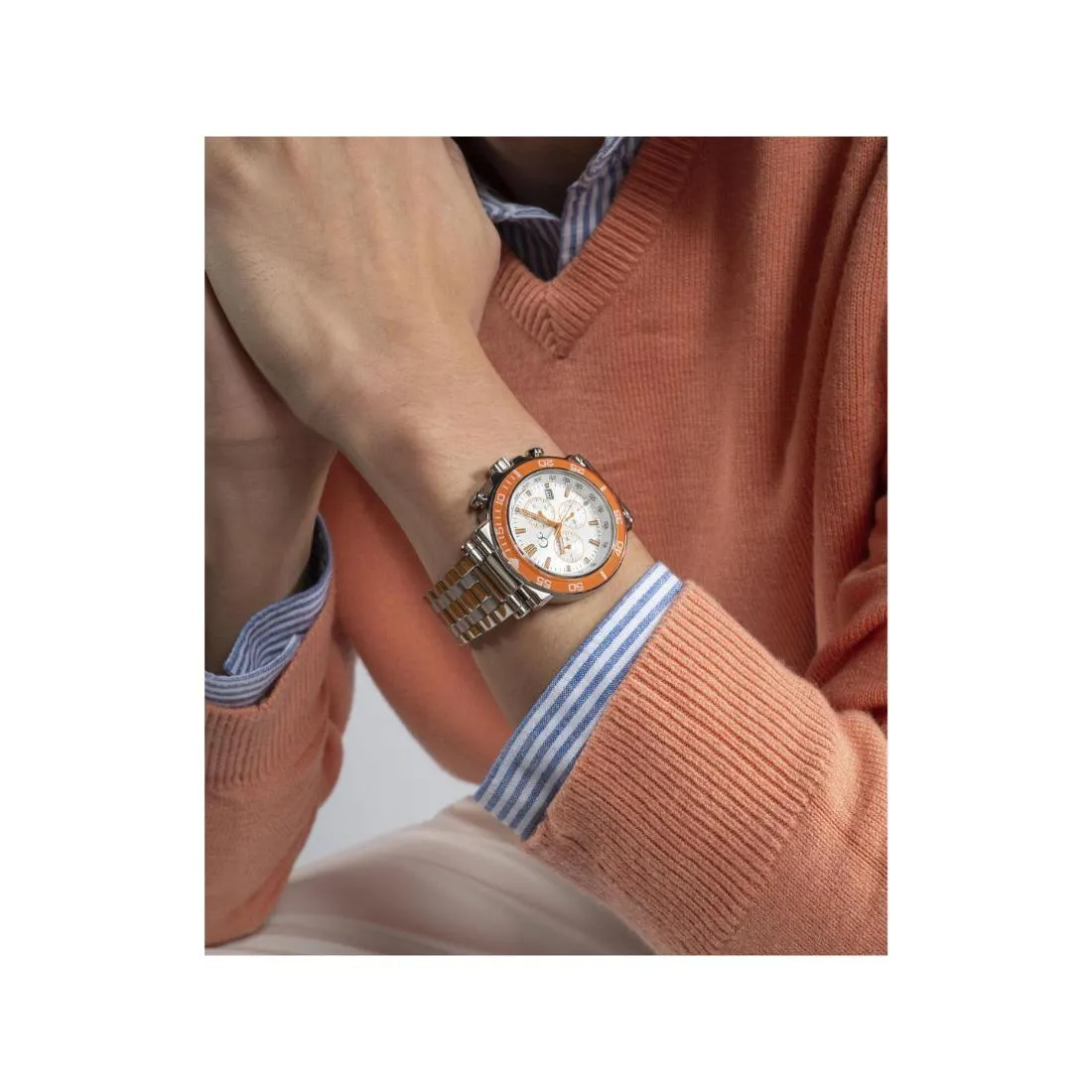 GC Men White Dial 44 mm Analog Watch- Z14010G1MF