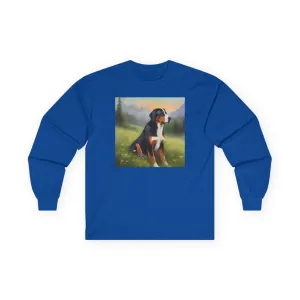 Greater Swiss Mountain Dog Cotton Long Sleeve Tee