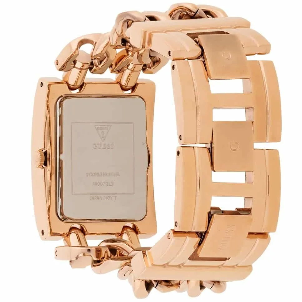 Guess Heavy Metal Rose Gold Crystal Dial Women's Watch W0072L3