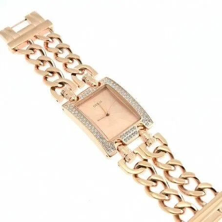 Guess Heavy Metal Rose Gold Crystal Dial Women's Watch W0072L3
