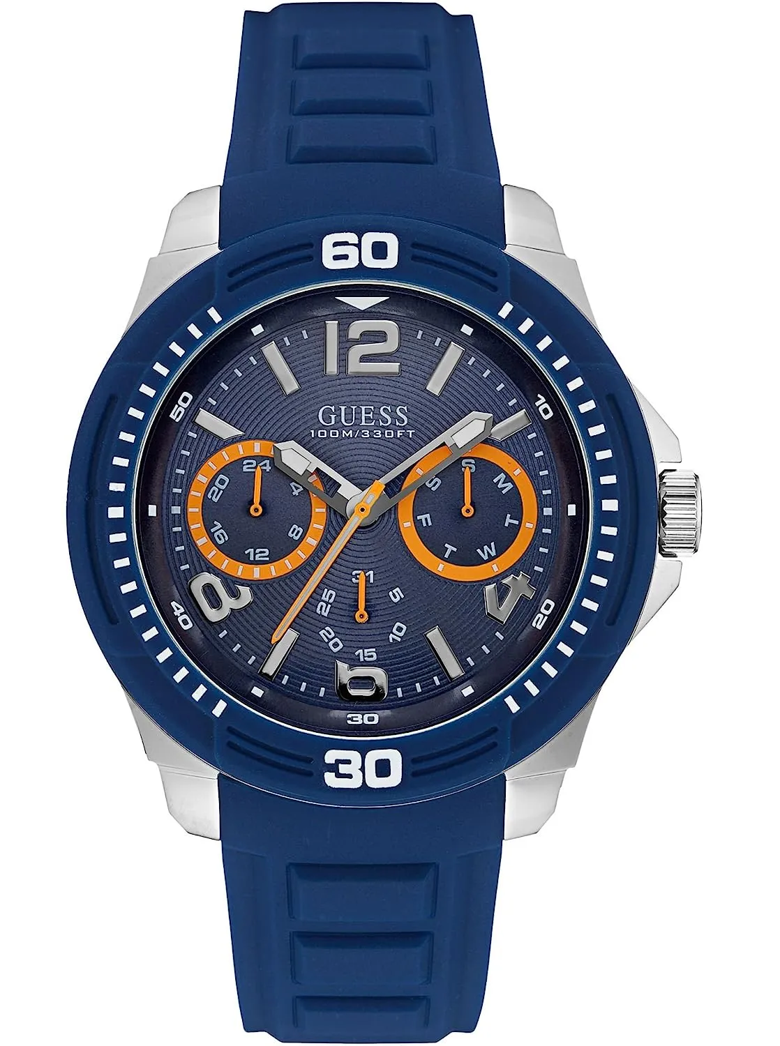Guess Mens Blue Multi-function Watch - W0967G2