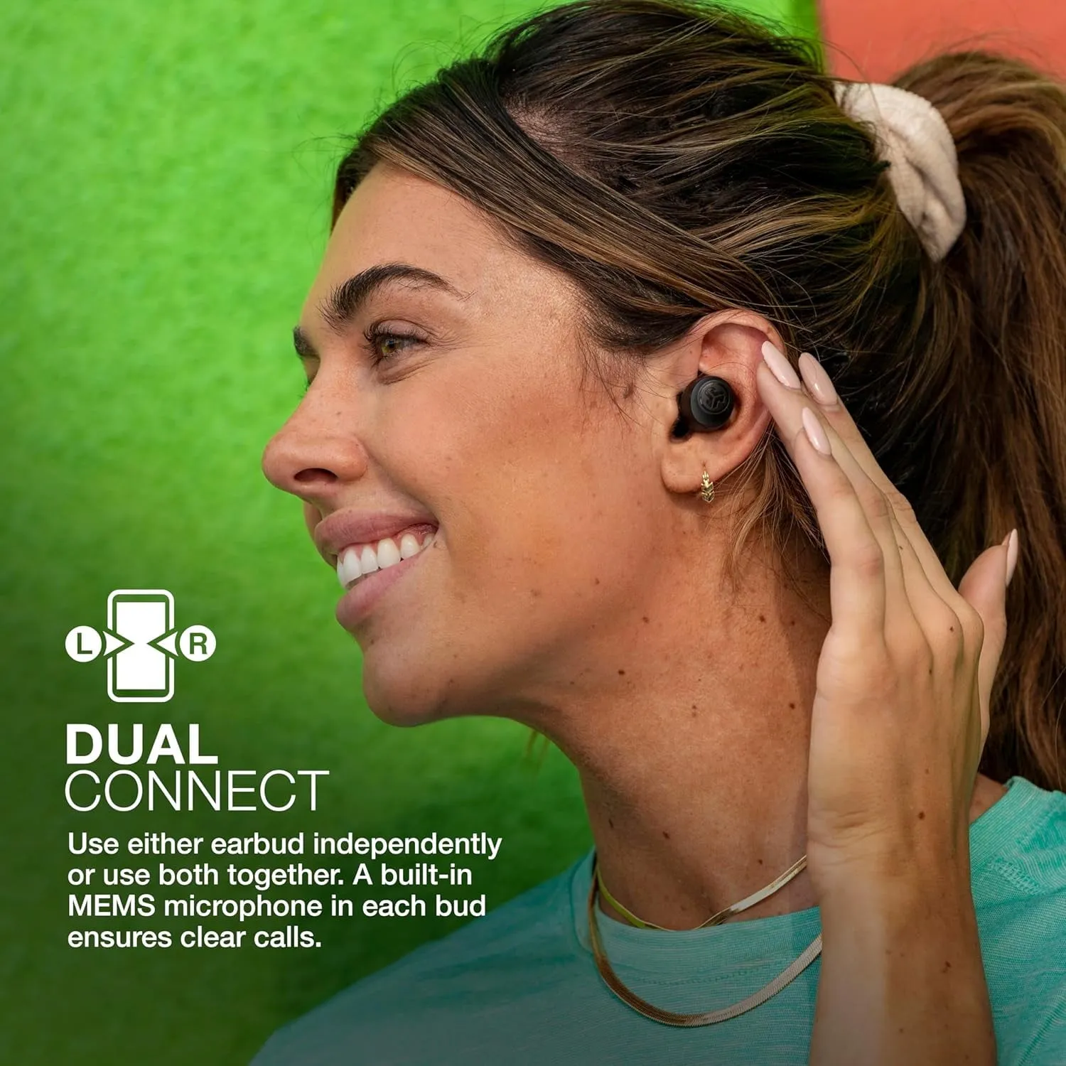 JLab Go Air Pop True Wireless Bluetooth Earbuds, Black