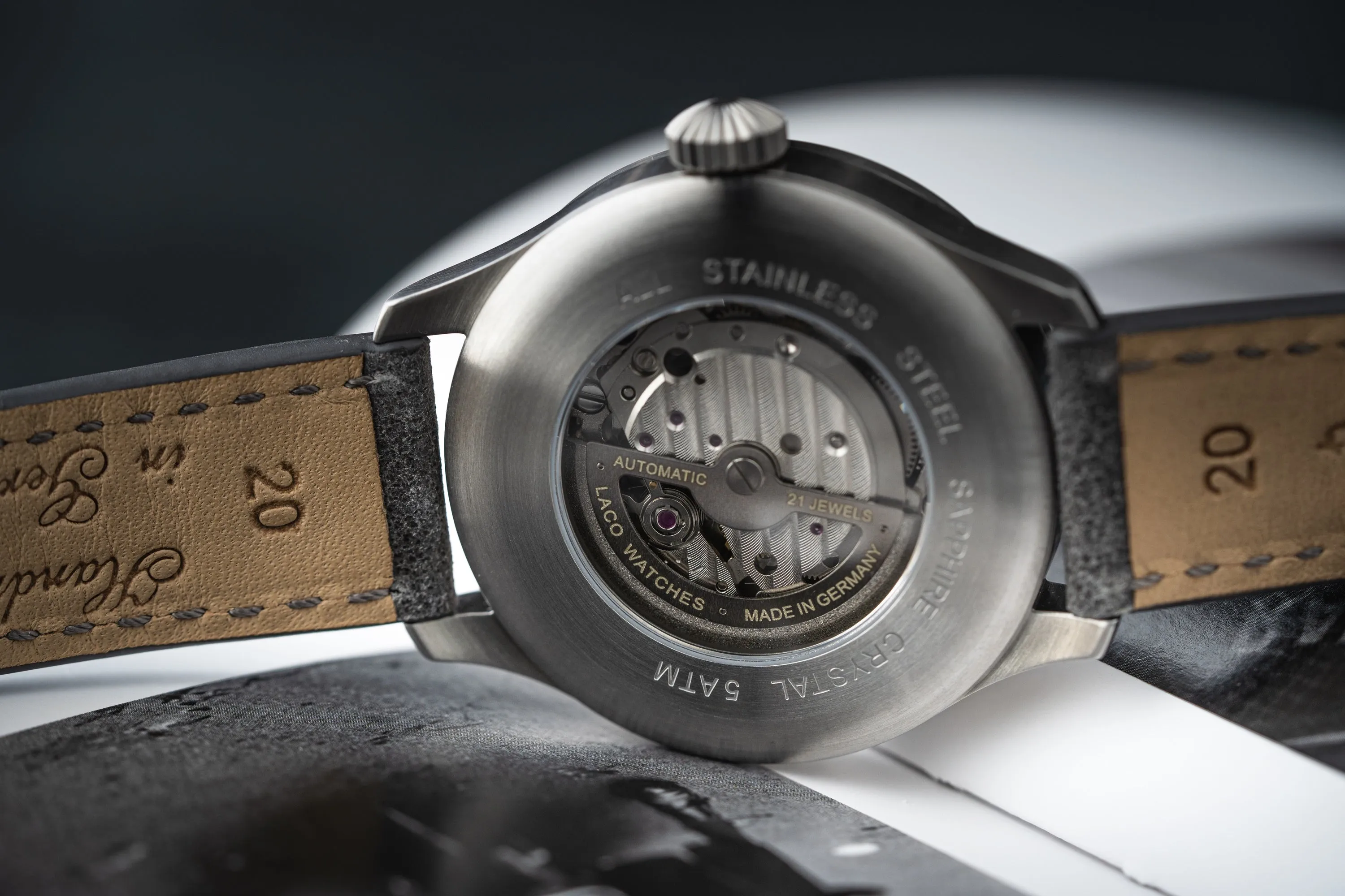 LACO PILOT WATCHES BASIC AACHEN GRAU 39 MM AUTOMATIC