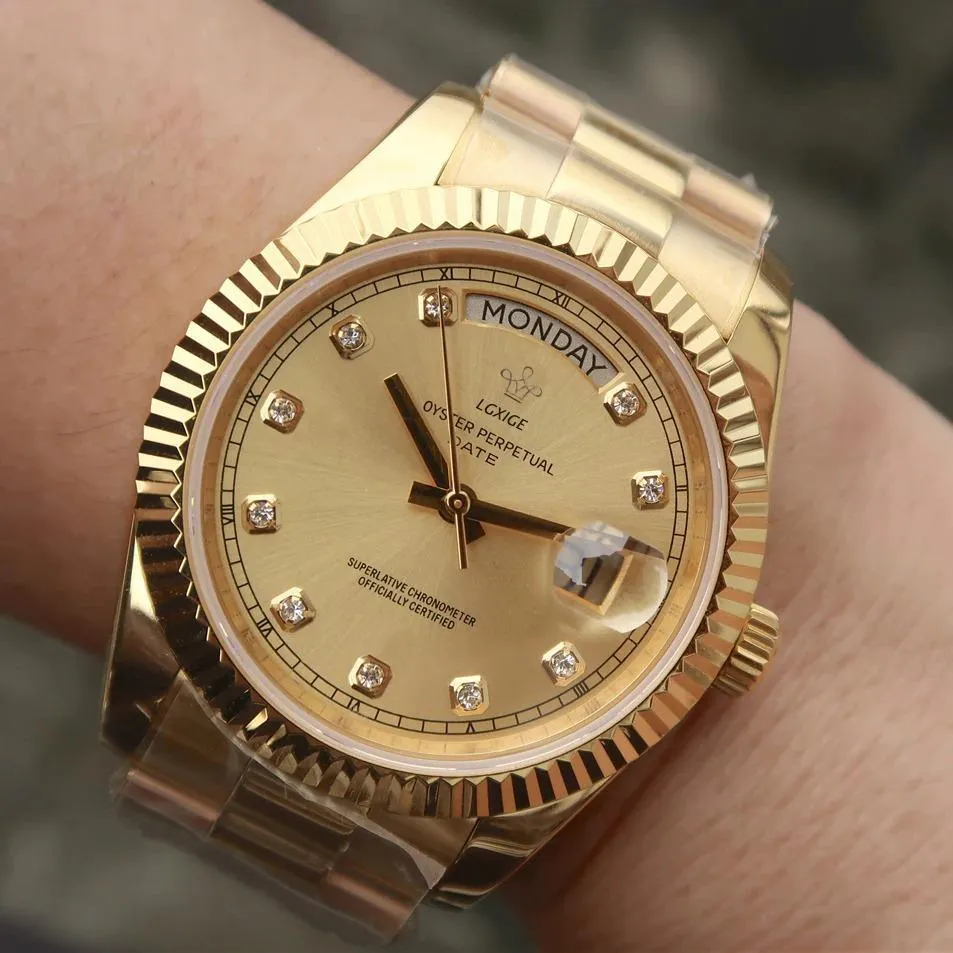 Lgxige Day-Date Jewels President Homage Watches
