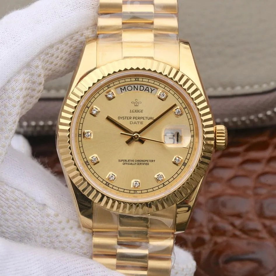 Lgxige Day-Date Jewels President Homage Watches