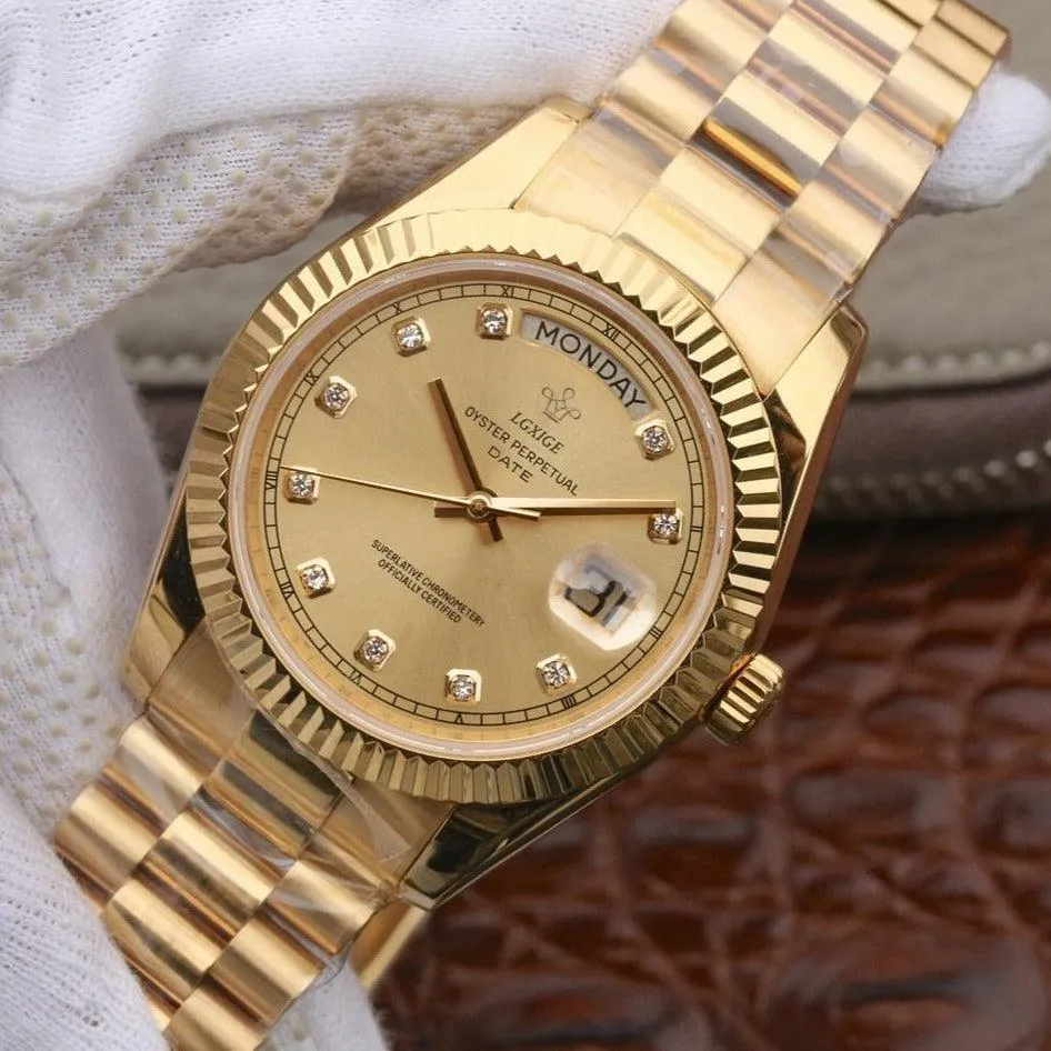 Lgxige Day-Date Jewels President Homage Watches