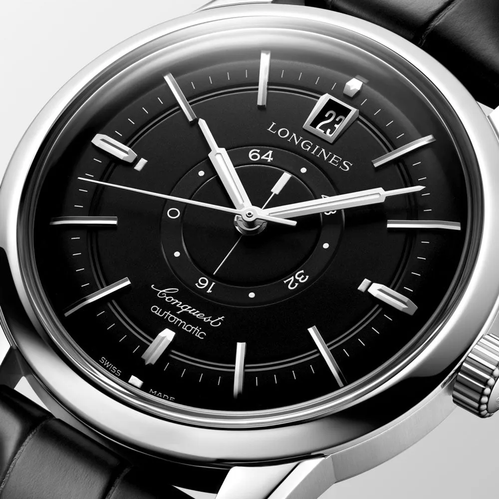 Longines Conquest Heritage Central Power Reserve 38mm Black Dial Automatic Watch L1.648.4.52.2