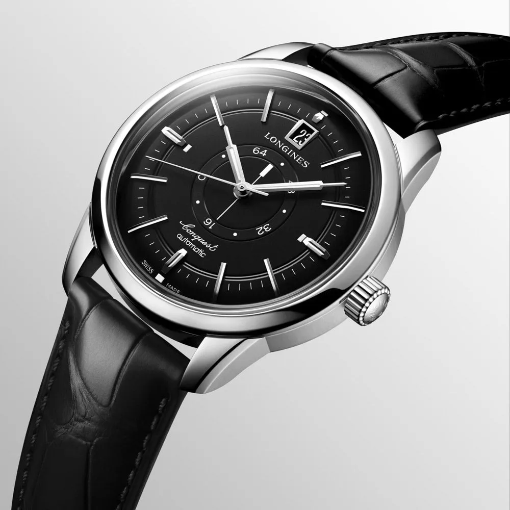 Longines Conquest Heritage Central Power Reserve 38mm Black Dial Automatic Watch L1.648.4.52.2
