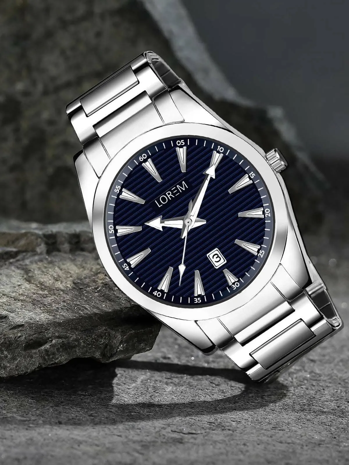 LOREM Blue Dial Date Function Analog Watch For Men LR149