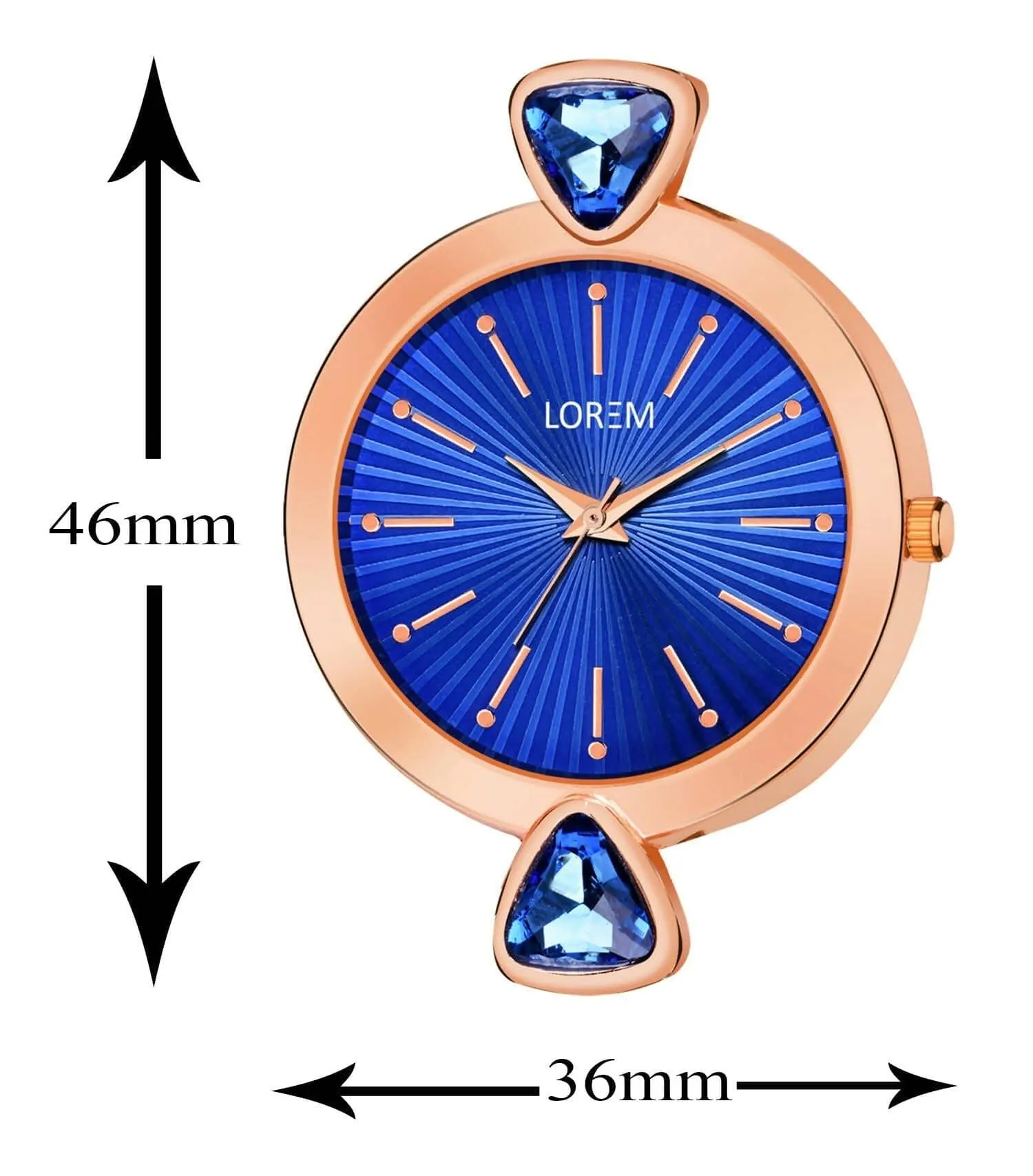 LOREM Blue Fancy Stone Analog Watch For Women LR276