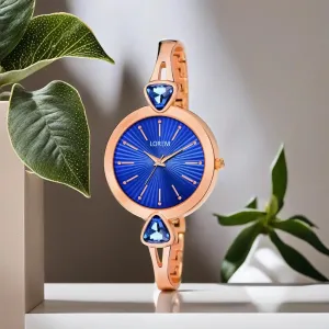 LOREM Blue Fancy Stone Analog Watch For Women LR276