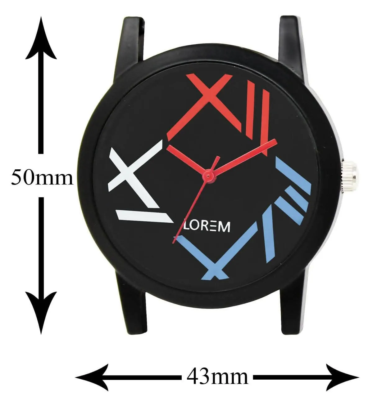 LOREM Multicolor Checked Analog Watch For Men LR12