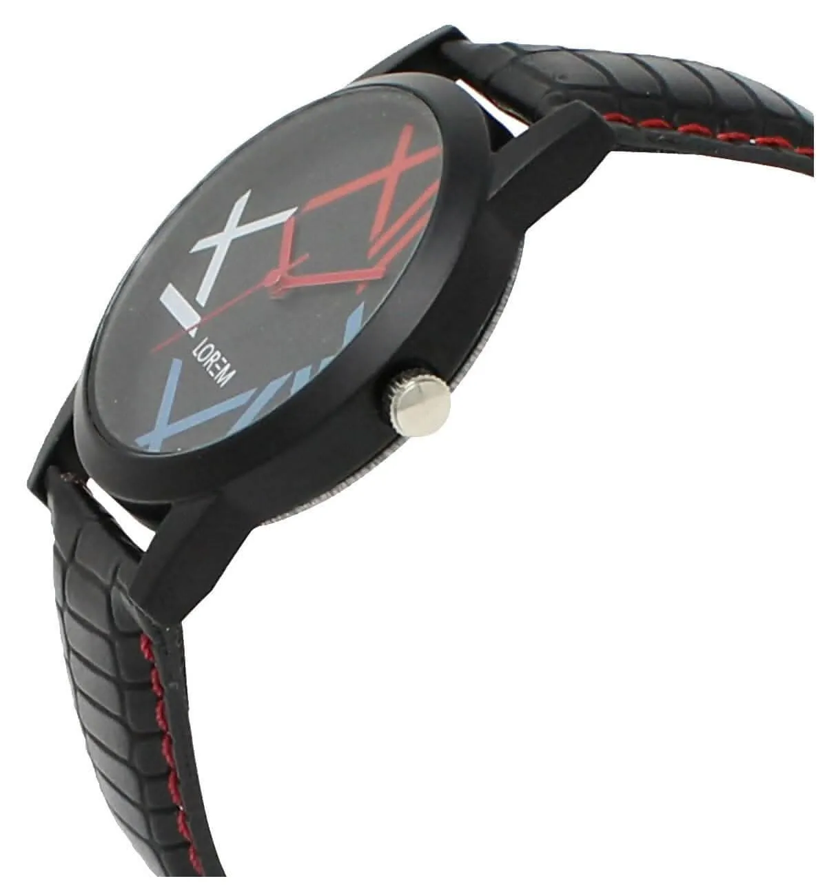 LOREM Multicolor Checked Analog Watch For Men LR12