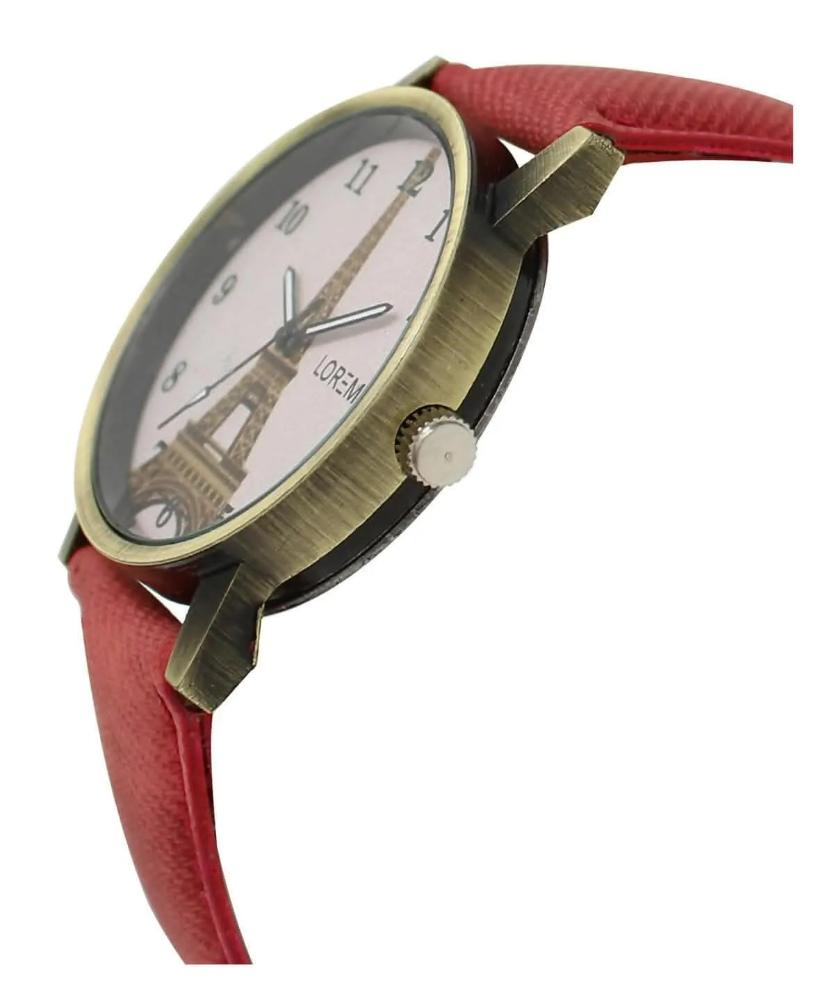 LOREM Pink Eiffel Tower Analog Watch For Women LR230