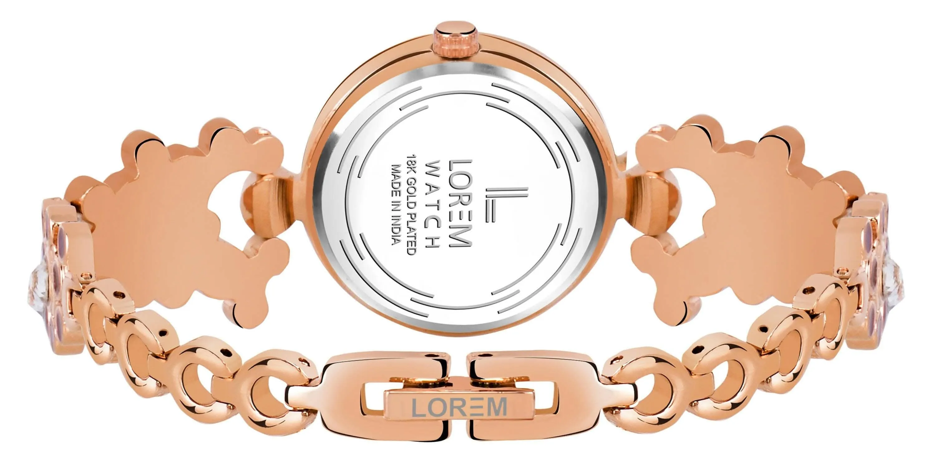 LOREM Rose Gold Brass Designer Analog Watch For Women LR256