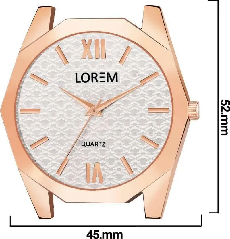 LOREM White 3d embossed Dial Analog Watch For Women LR331