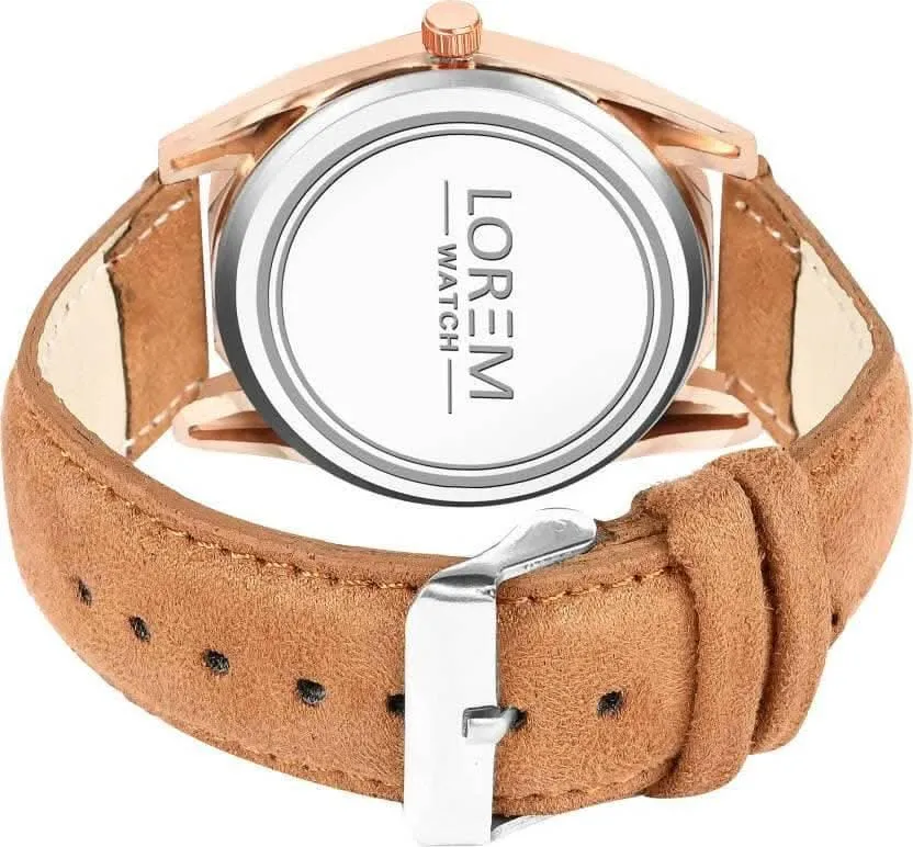 LOREM White 3d embossed Dial Analog Watch For Women LR331