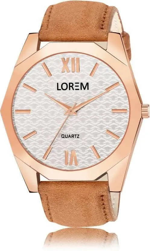 LOREM White 3d embossed Dial Analog Watch For Women LR331