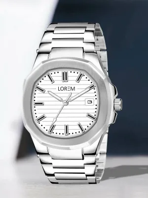 LOREM White Dial Date Function Analog Watch For Men LR147