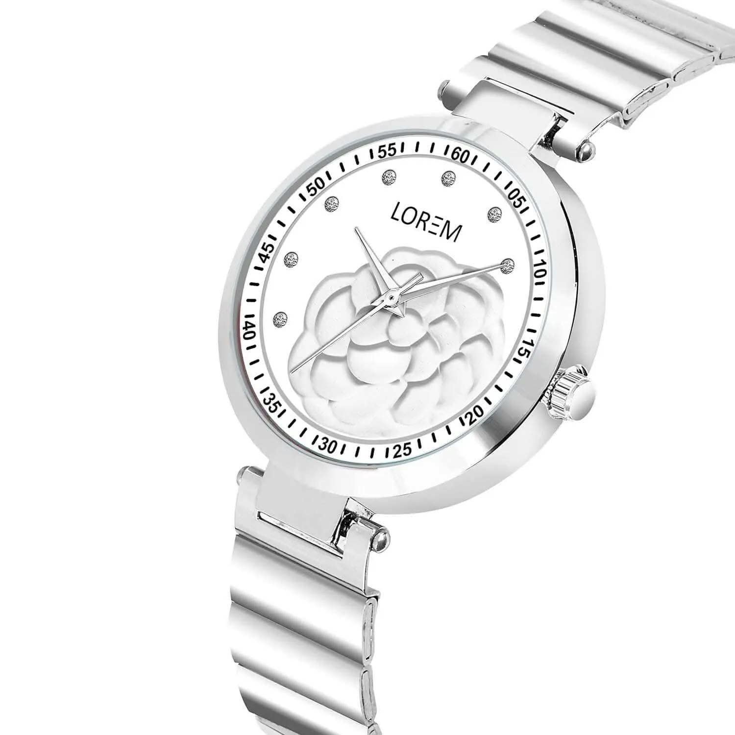 LOREM White Fancy Analog Watch For Women LR319