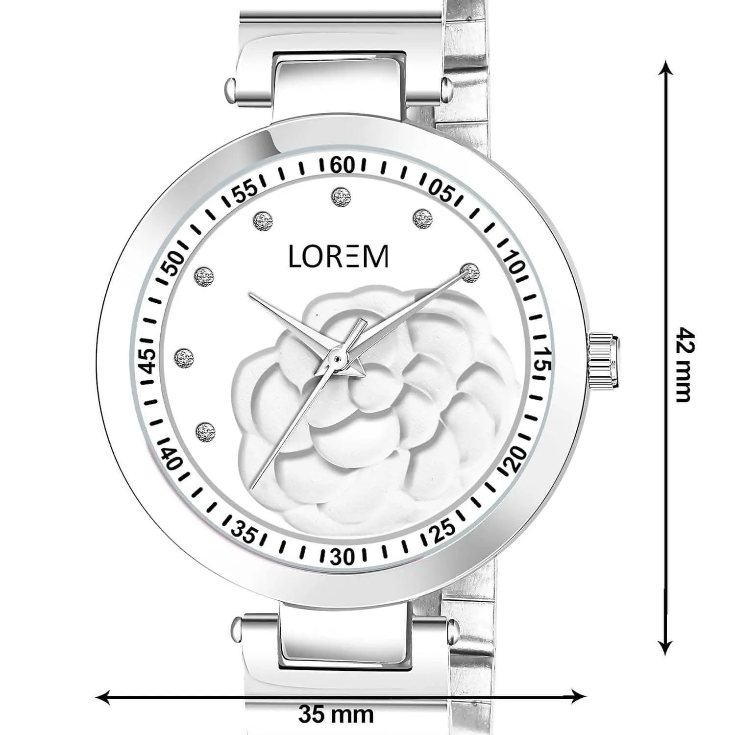 LOREM White Fancy Analog Watch For Women LR319