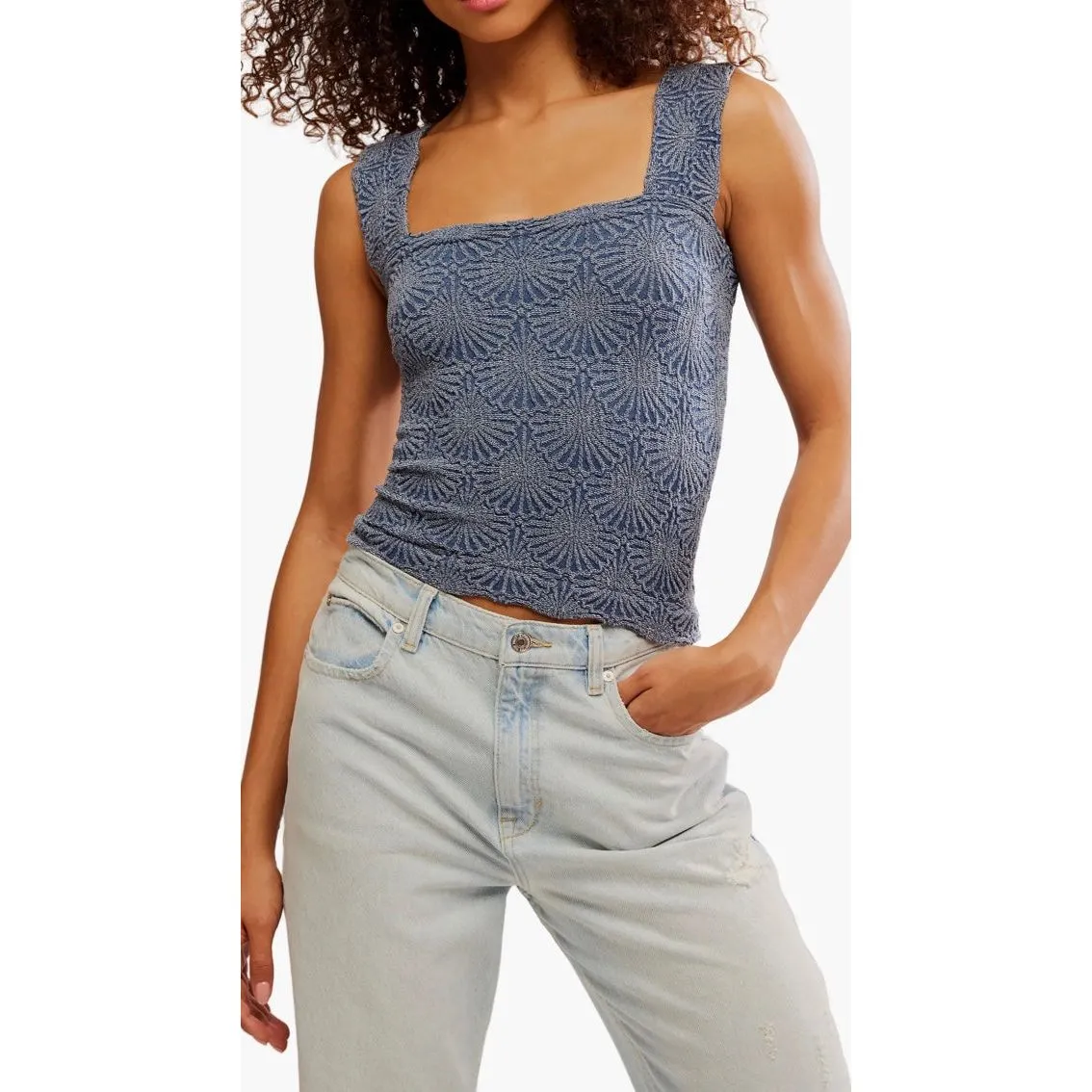 Love Letter Cami (Blue Motif)