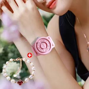 Magnetic Roller Pointer Couple Watch