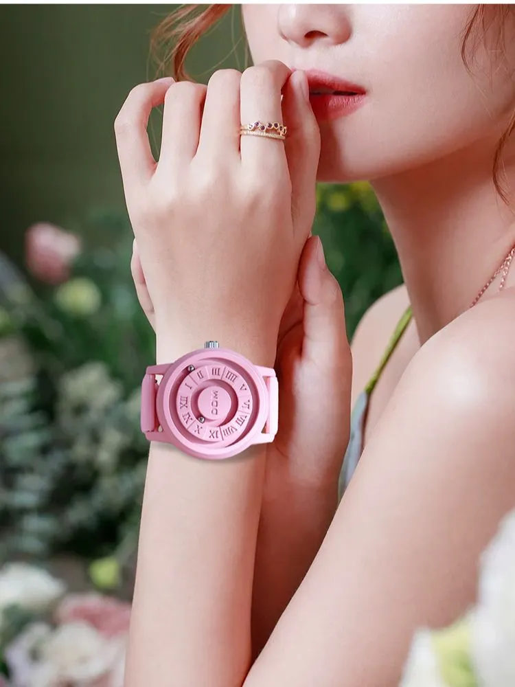 Magnetic Roller Pointer Couple Watch